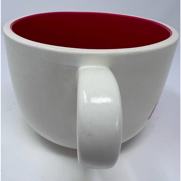 Sanrio Hello Kitty Oversized Mug/Soup Bowl 3‎ 3/4" x 5" x 3 3/4" Deep Pink - Picture 4 of 7